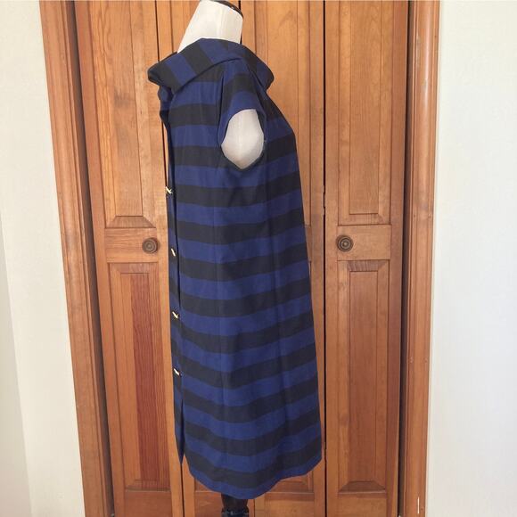 Kate Spade Blue Striped Shift Dress, Size 6 - Picture 2 of 6